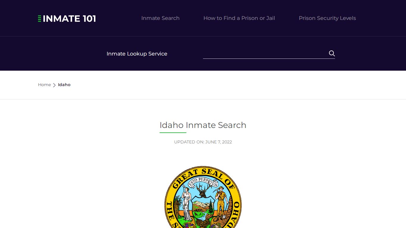 Idaho Inmate Search – Idaho Department of Correction ...