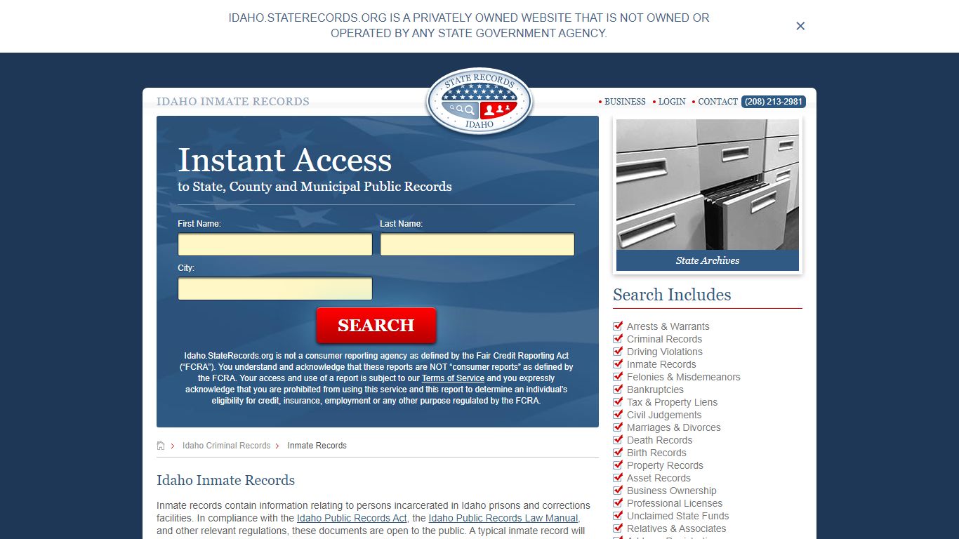 Idaho Inmate Records - Idaho State Records | StateRecords.org